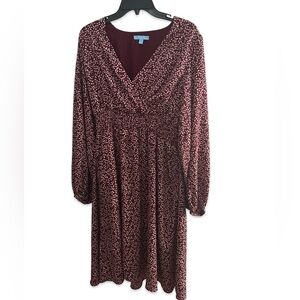 Draper James Red V-Neck Bishop Sleeve Sundress